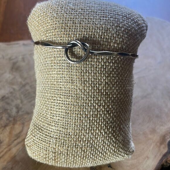 Sterling Silver Knot Bangle Bracelet - Picture 1 of 4